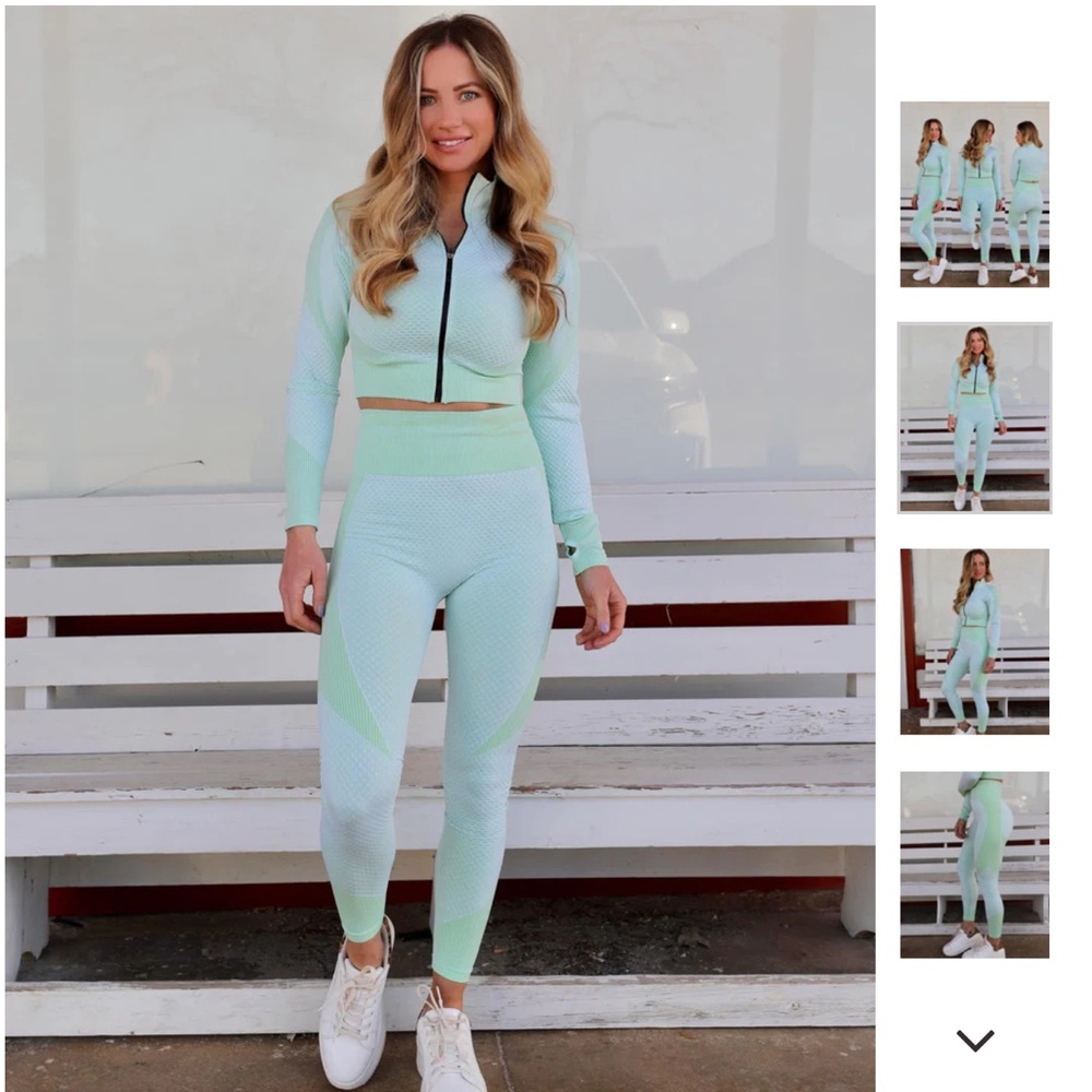New Mix Light Green Activewear Ensemble